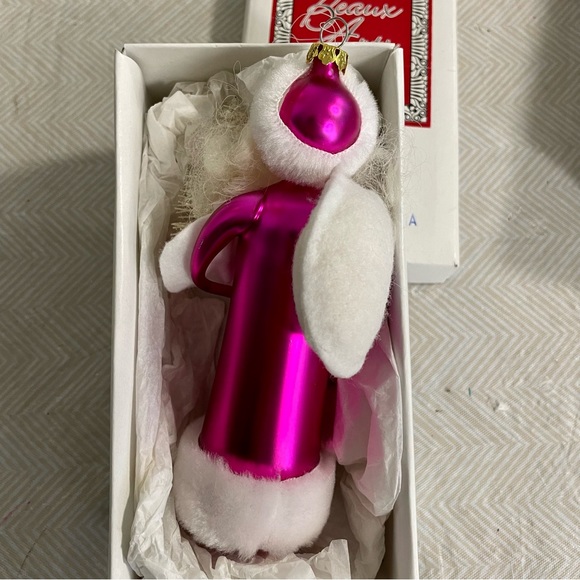 Department 56 Beaux Arts Santa Claus with Tree Glass Ornament Vintage Collectors - Picture 5 of 7